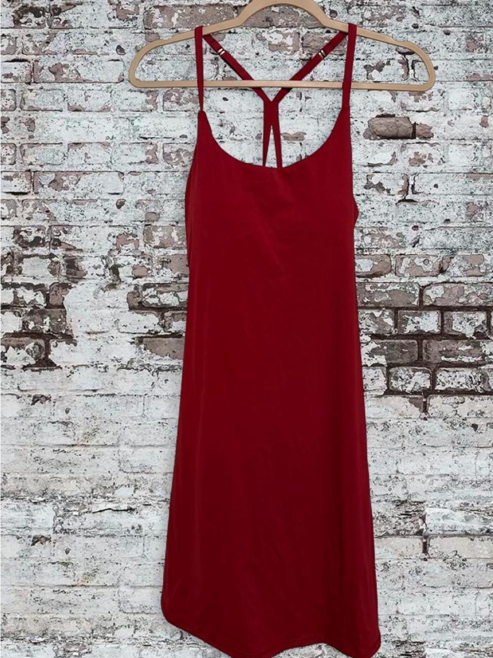 HALARA Burgundy Athletic Dress with Strappy Back
